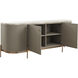 Cataldi 77 X 19.5 inch Cappuccino / Stainless Steel / Brushed Gold Sideboard